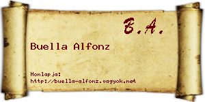Buella Alfonz névjegykártya